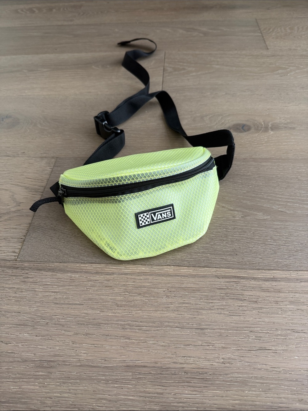 Vans Neon Green Mesh Belt Bag with Black Strap